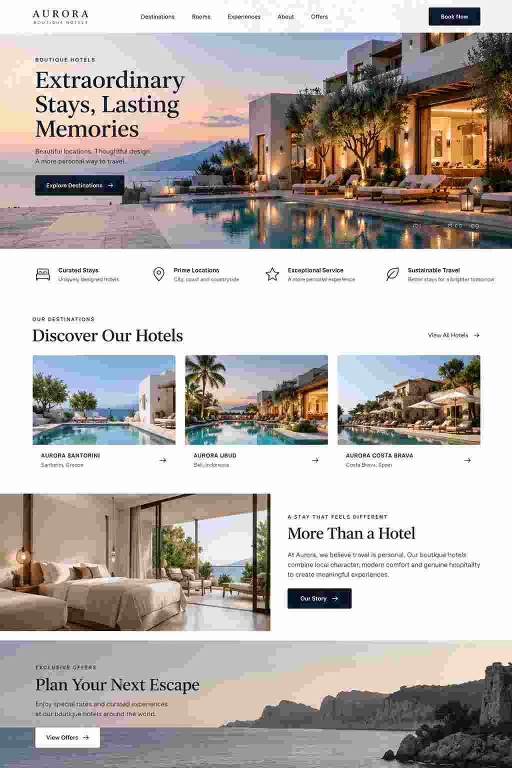 Boutique Hotel Chain website